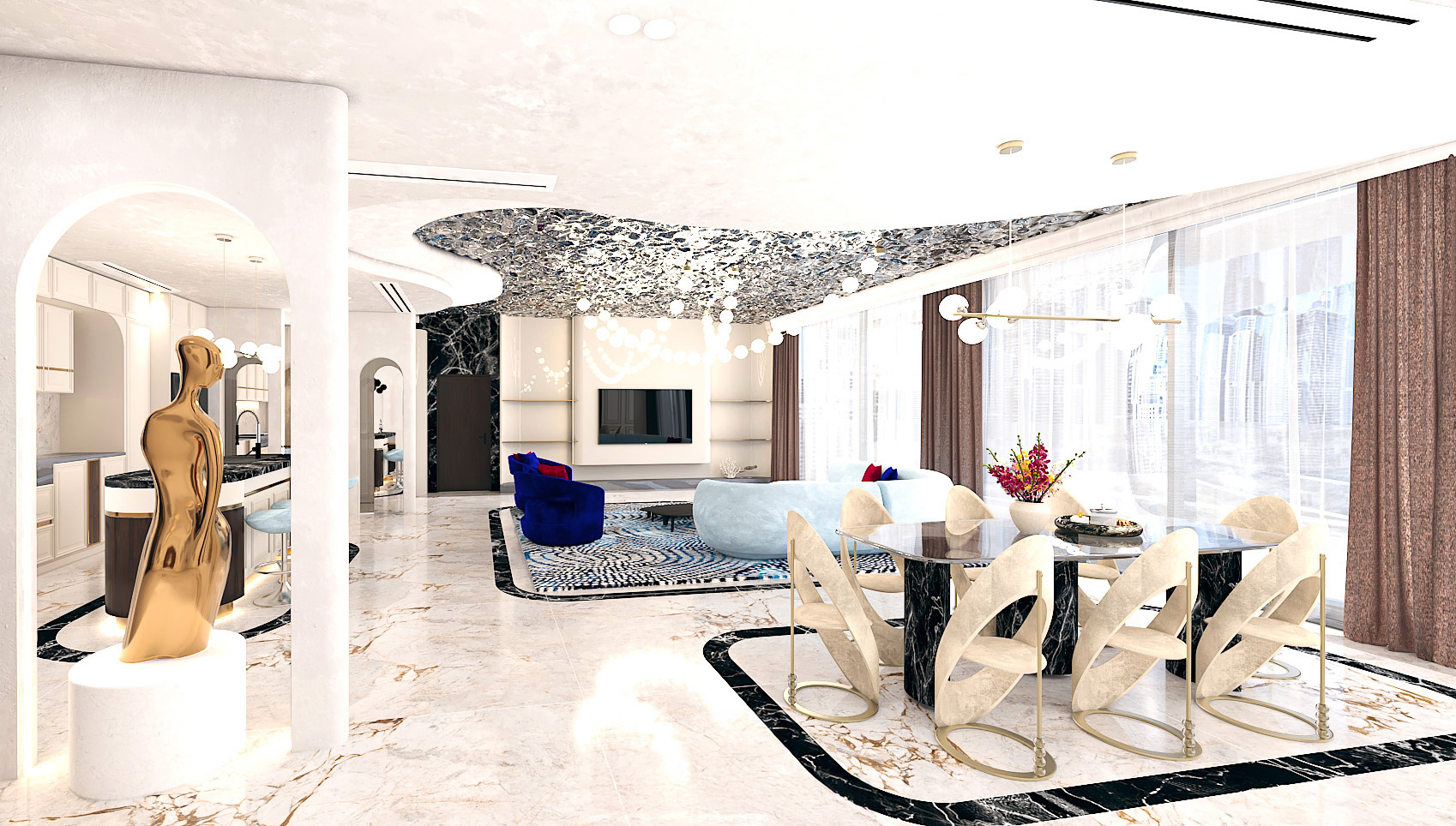 Elegant interior detail with warm neutral palette