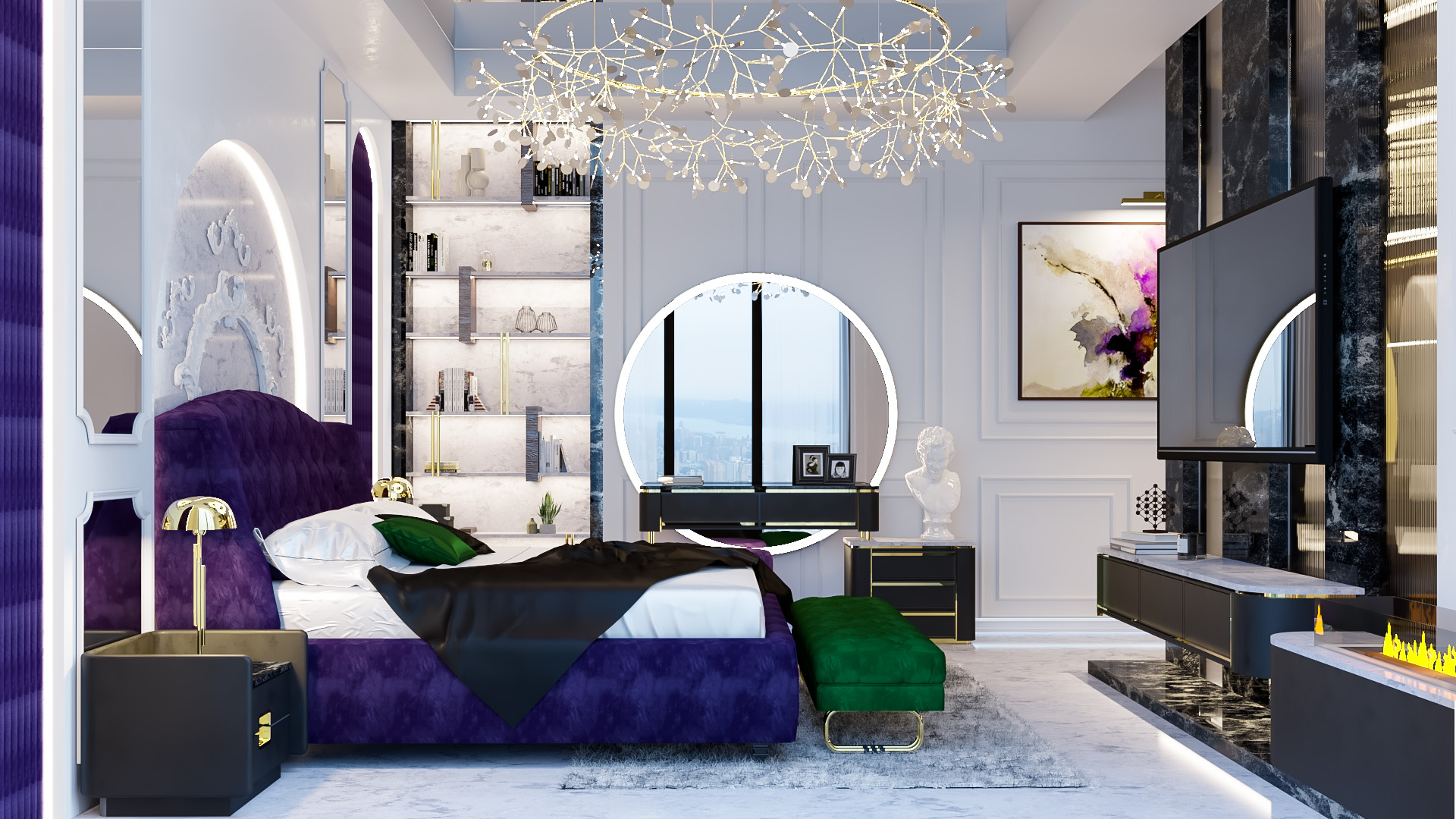 Luxury Master Bedroom Interior in New York